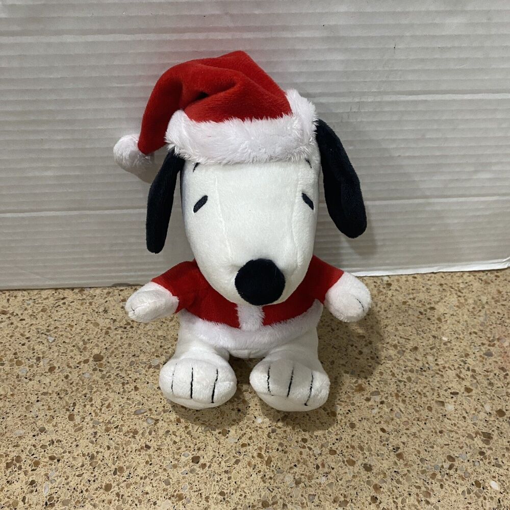 Hallmark Sitting Snoopy in Santa Suit Plush